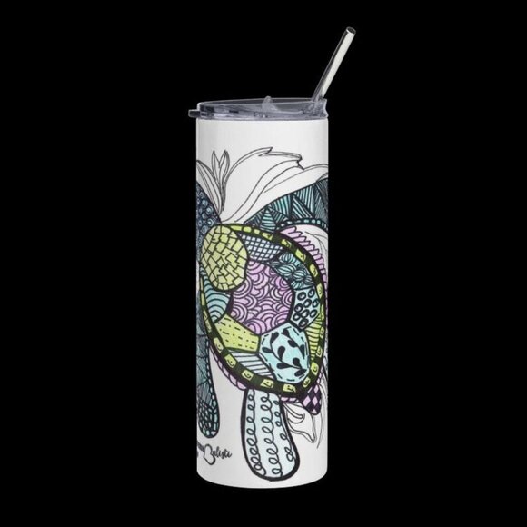 Sea Turtle Tumbler by Momma Balisti - 20oz Stainless Steel Tumbler @MommaBalisti - Picture 1 of 4